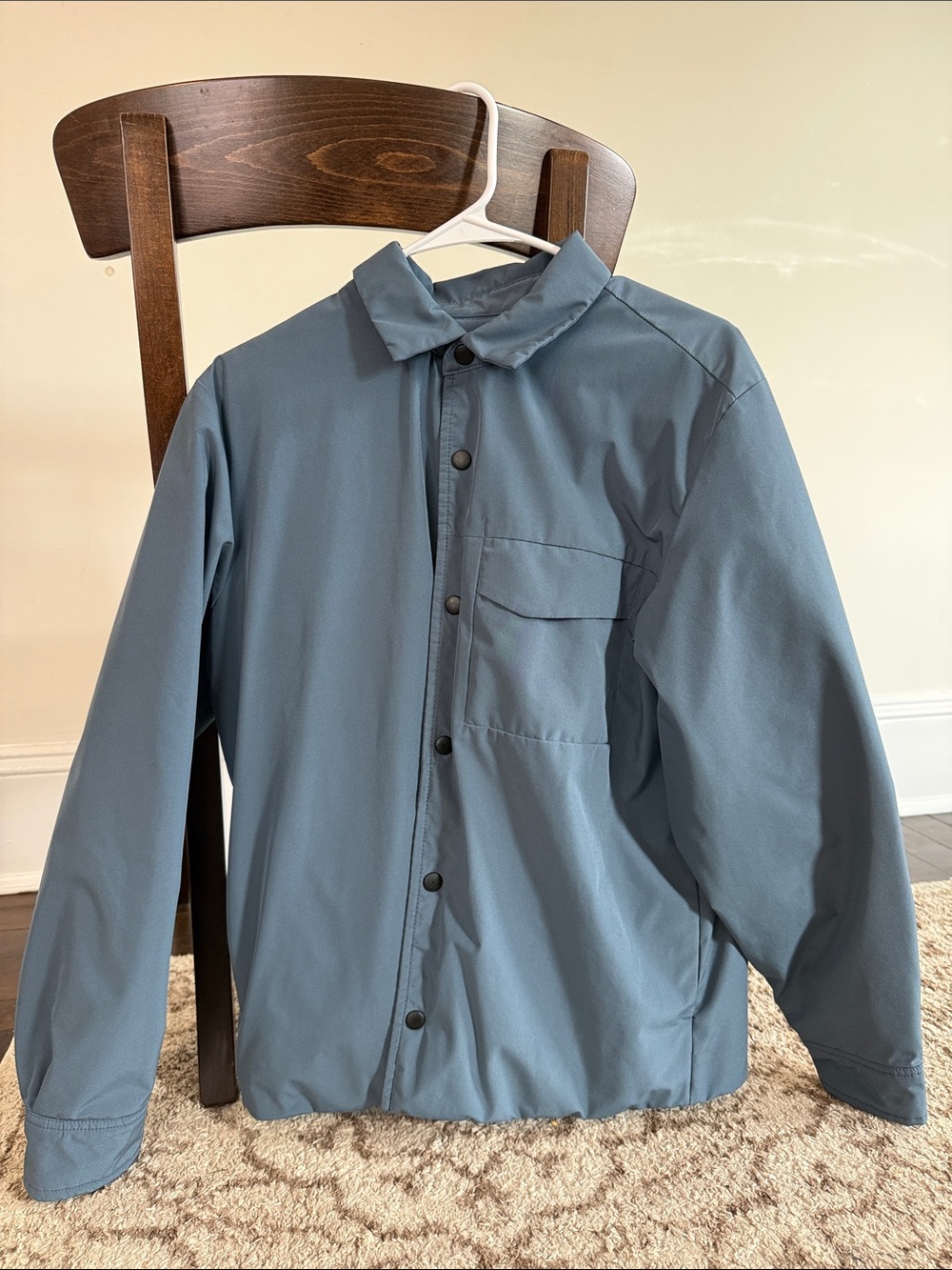 Slate Blue Button-Up Jacket